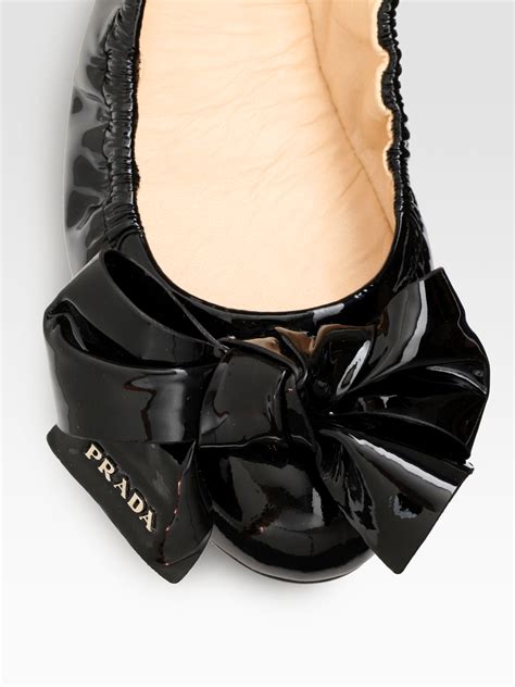 prada large bow ballet flats|Prada buckle ballet flat.